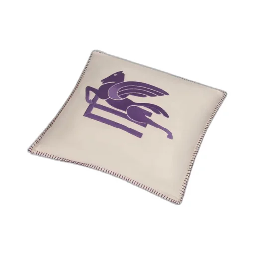 Cushion With Embroidered Pegasus And Logo