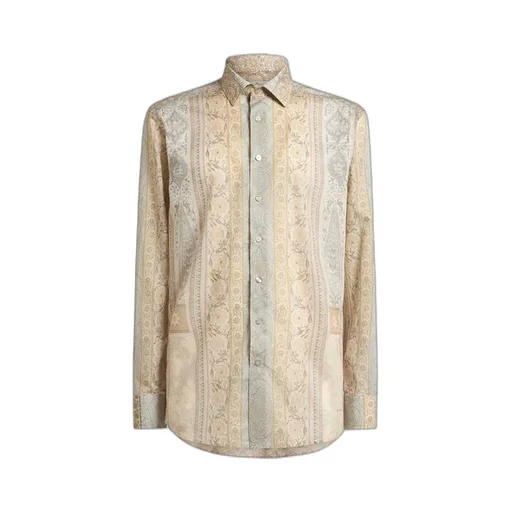 Long-Sleeved Paisley Printed Shirt