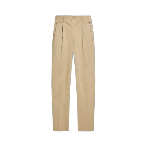 Pressed Crease Pleated Trousers
