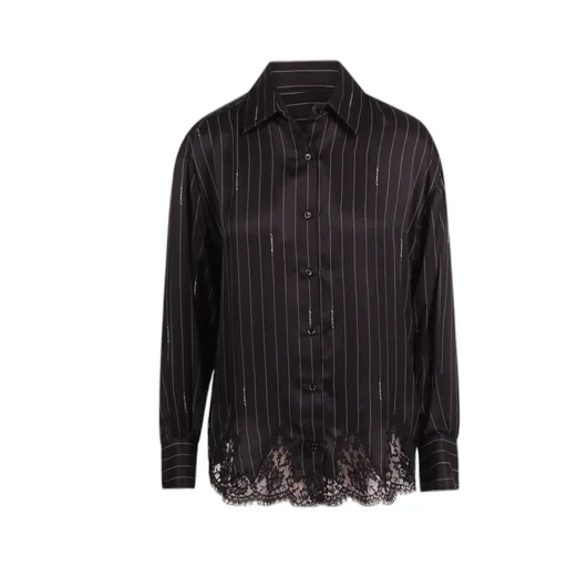 Lace Pinstripe Shirt