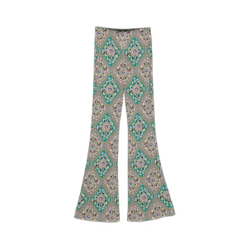 Floral Printed Flared Trousers