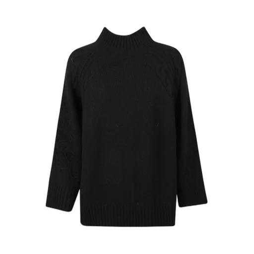 Wide-Sleeved Ribbed Sweater