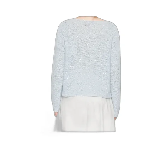 Sequin Lace-Insert Sweater