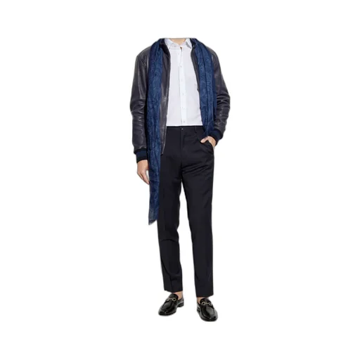 Pressed Crease Pleated Trousers