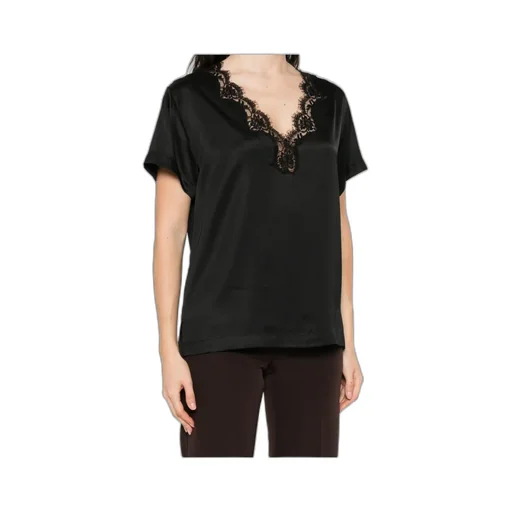 Lace-Insert Blouse