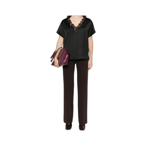 Lace-Insert Blouse