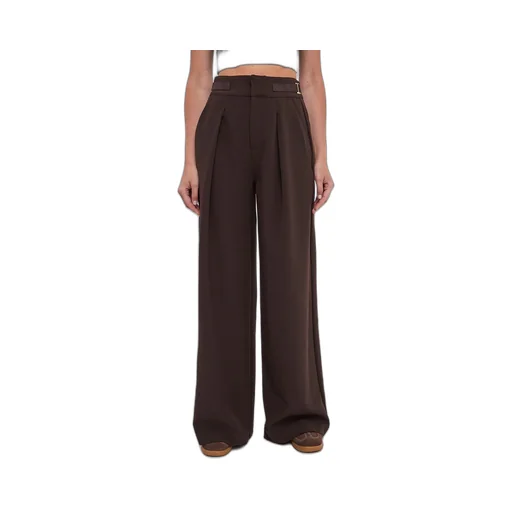 Wide-Leg Pleated Pants