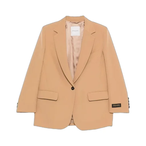 Single-Button Cuff-Detail Blazer