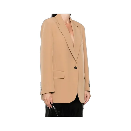 Single-Button Cuff-Detail Blazer