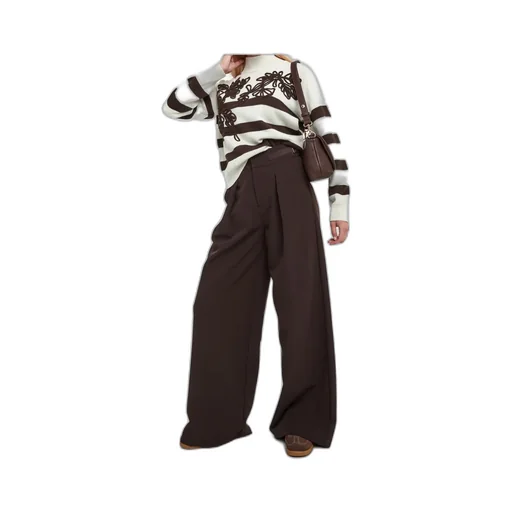 Wide-Leg Pleated Pants