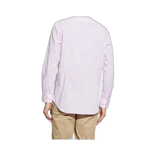 Buttoned Curved Hem Shirt