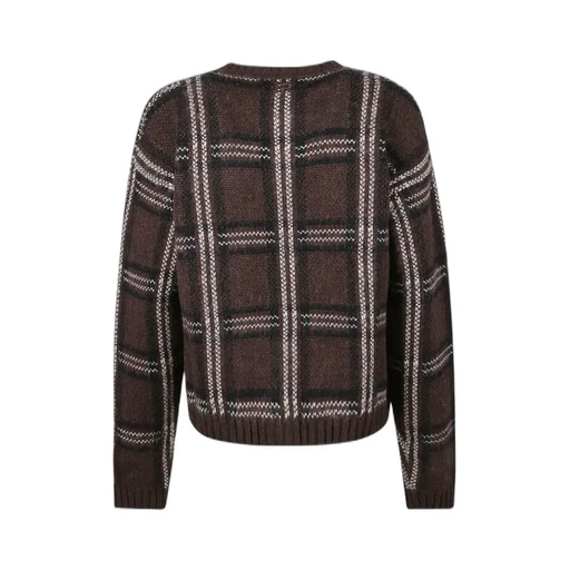 Checked Crystal-Embellished Cardigan