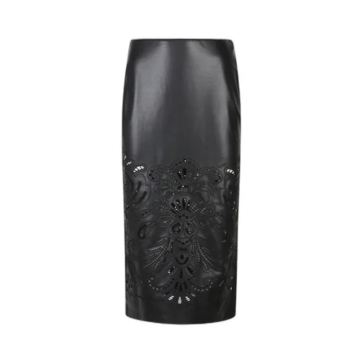 Laser-Cut Midi Skirt
