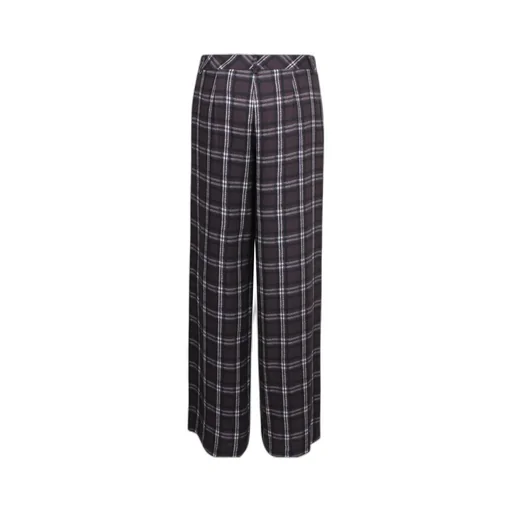 Pleated Checked Trousers