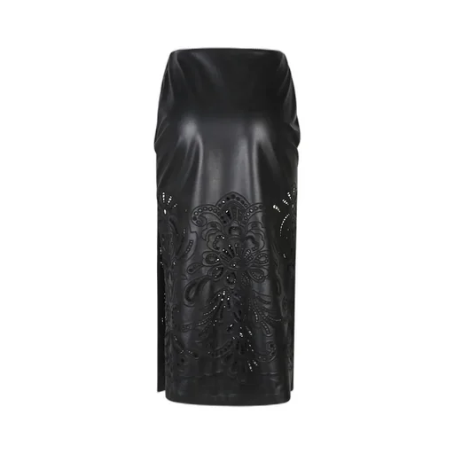 Laser-Cut Midi Skirt