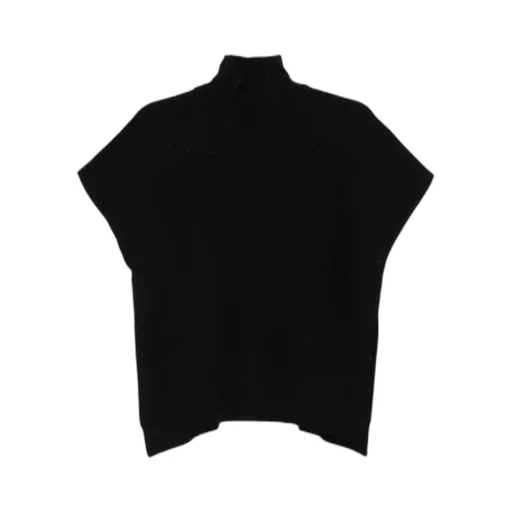 High-Neck Sleeveless Sweater