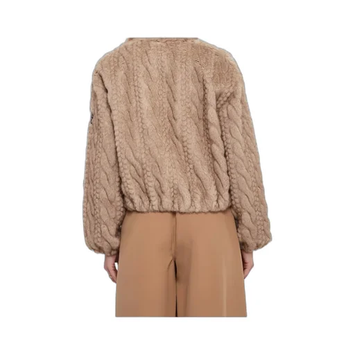 Cable-Knit Faux-Fur Jacket