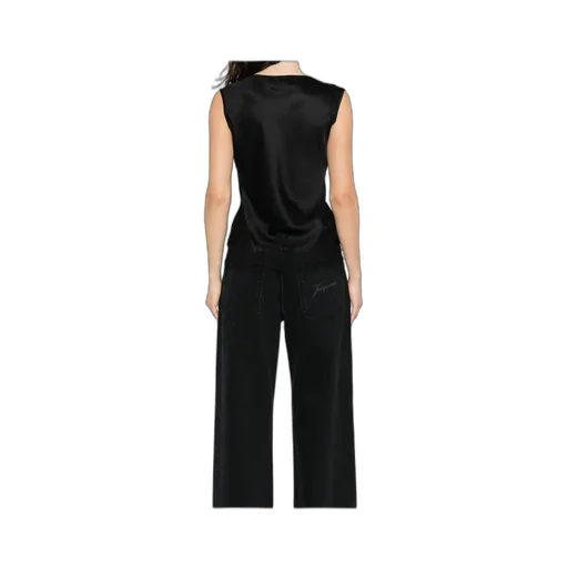 Lace-Trim Sleeveless Top