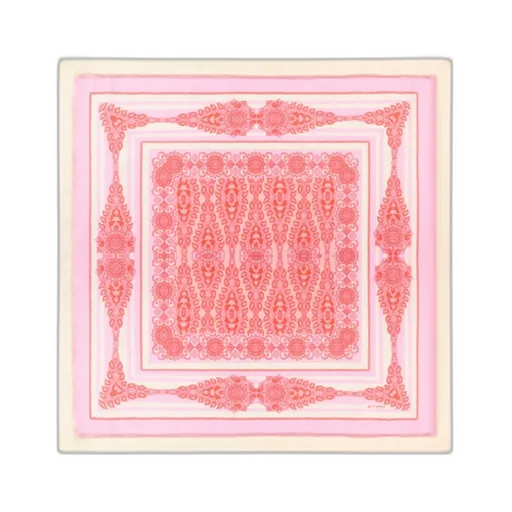 Silk Scarf With Medallion And Paisley Motif