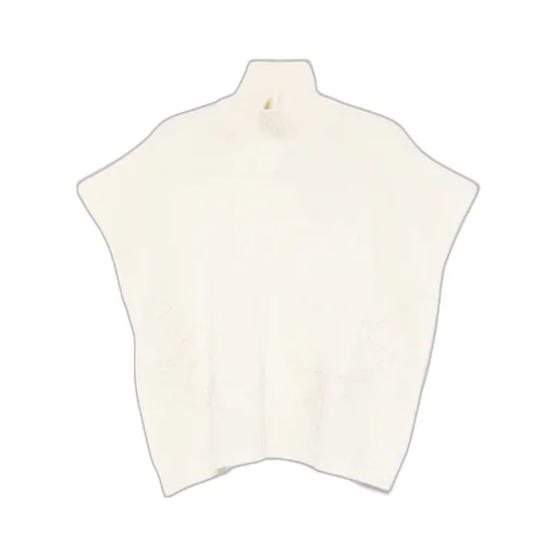 Floral-Embroidered High-Neck Sweater