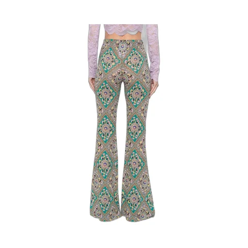 Floral Printed Flared Trousers