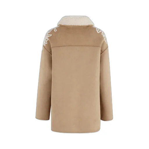 Button Embroidered Casual Jacket