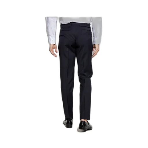 Pressed Crease Pleated Trousers