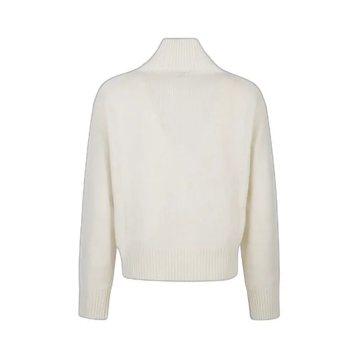 Floral-Embroidered High-Neck Sweater