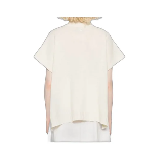 Floral-Embroidered High-Neck Sweater