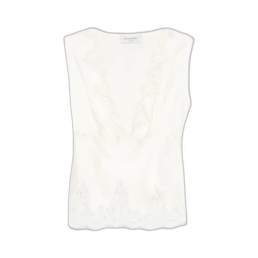 Lace-Trimmed Sleeveless Top