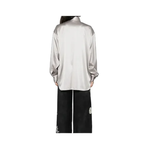 Button-Down Satin Shirt