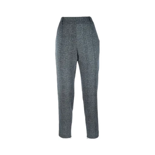 Herringbone-Patterned Trousers