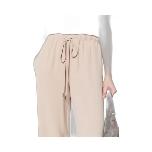 Drawstring Wide-Leg Trousers