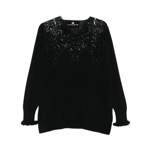 Lace-Embellished Top