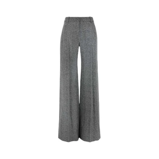 Straight-Leg Herringbone Tailored Trousers
