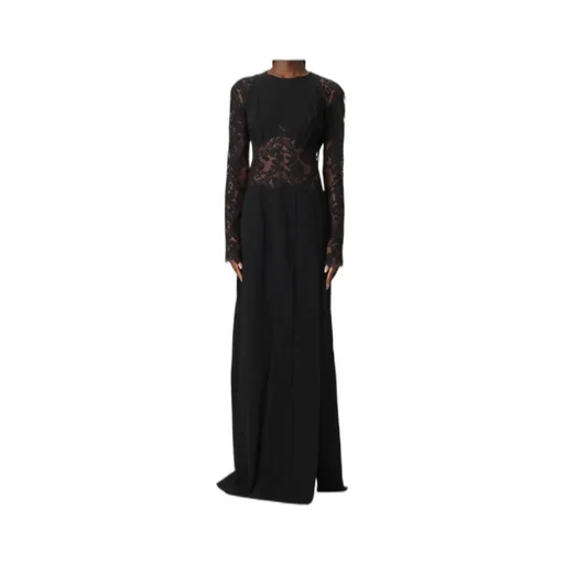 Lace-Paneled Maxi Dress