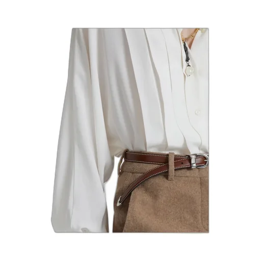Long Sleeved Pleated Shirt