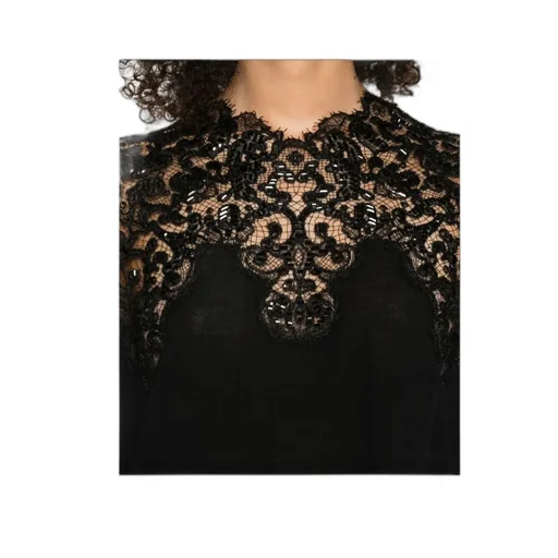 Lace-Embellished Top