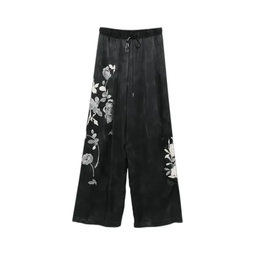 Floral-Print Drawstring-Waist Trousers
