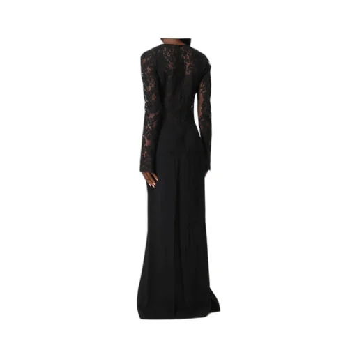 Lace-Paneled Maxi Dress