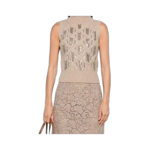 Embellished Knitted Vest