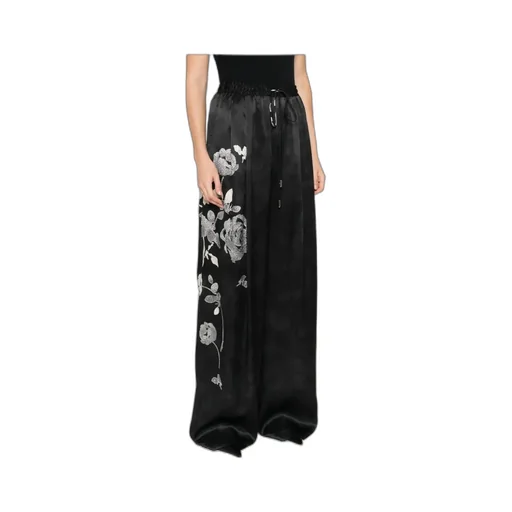 Floral-Print Drawstring-Waist Trousers