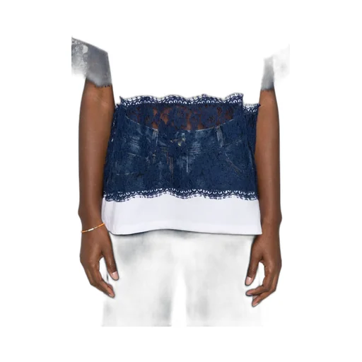 Short-Sleeved T-Shirt With Lace Details