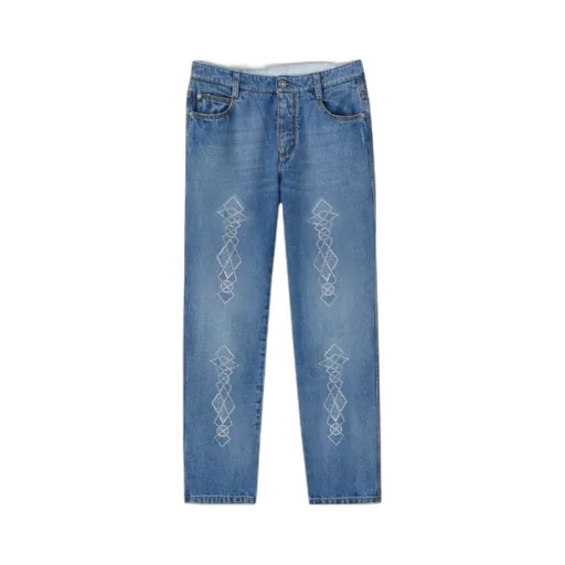 Rhinestone-Embellished Jeans