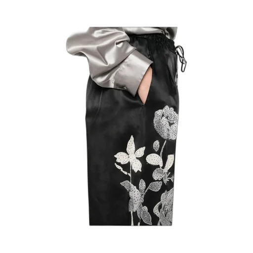 Floral-Print Drawstring-Waist Trousers