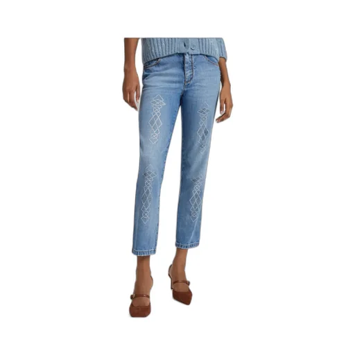 Rhinestone-Embellished Jeans