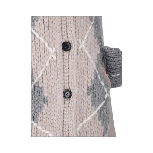Argyle-Pattern Pocket Cardigan