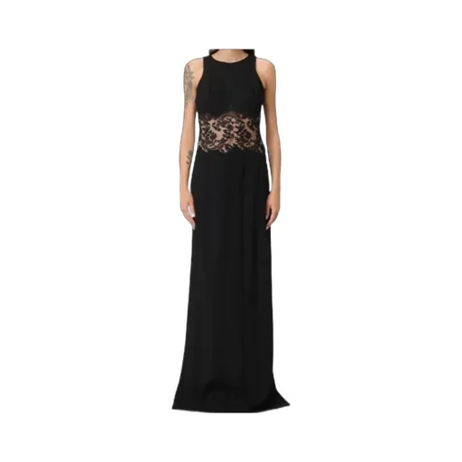 Lace-Insert Sleeveless Dress