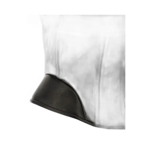 Peplos Square-Neck Leather Top