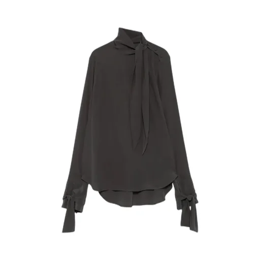 Tie-Neck Silk Top